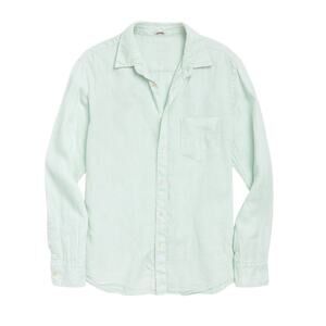 120% Lino Seafoam Button Down Blouse Size Large